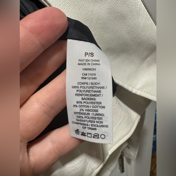 Dynamite white faux leather jacket BNWT - Picture 6 of 6